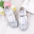thumbnail image 4 of Toddler Kids Girls Dress Shoes Wedding Party Low Heel Princess Shoes Sparkle Glitter Flat Shoes, 4 of 5