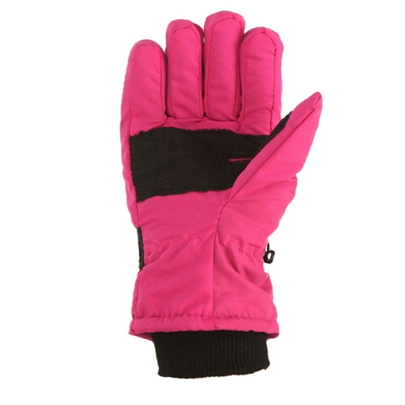 Otqutp Kids Snow Ski Gloves, Children Winter Waterproof Windproof Warm Touchscreen Snowboard Gloves for Boys & Girls For 4-8 Years Old(Hot Pink,One Size)