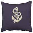 thumbnail image 1 of BOSDECO Blue Rope Anchor Nautical Pillow Case Pillow Cover 16x16 inch, 1 of 1