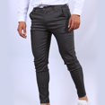thumbnail image 5 of Mens Fashion Slim Fit Dress Pants 2024 Casual High Waist Skinny Business Pants with Pockets Lightweight Classic Solid Color Trouse, 5 of 5