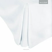 MALOUF Matelasse Solid White 14-Inch Bed Skirt - Twin XL Size