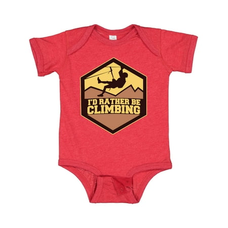 

Inktastic I d Rather Be Climbing Gift Baby Boy or Baby Girl Bodysuit