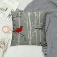 thumbnail image 2 of Nawypu  Throw Pillow Cover Birds in Birch  Animal Trees Nature Red White Grey Square Pillow Case Cushion Cover for Home Car Decorative, 2 of 5