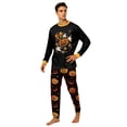 thumbnail image 2 of Matching Halloween Pajamas for Family Party Pjs Family Jammies Long Sleeve Funny Novelty Pumpkin Ghost 2 Piece Sets Casual Trendy Holiday Family Pajamas Men L, 2 of 4