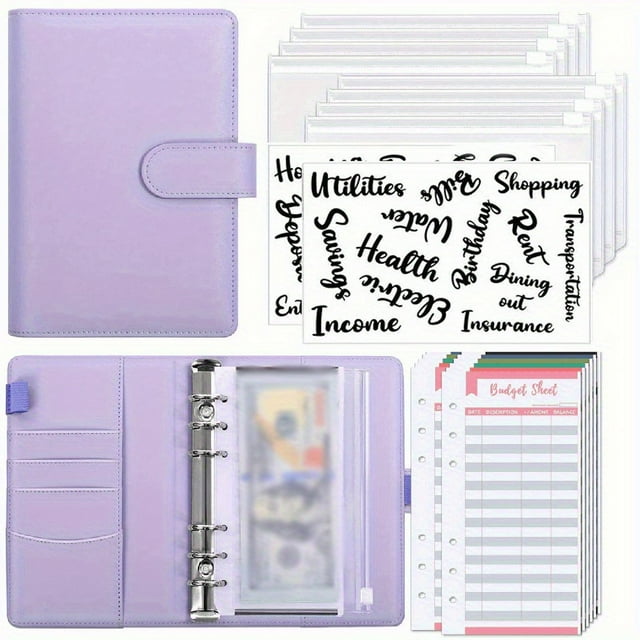 23 Pcs Planificateur de Budget Classeur de Budget Carnet de Budget avec Enveloppes à Fermeture Éclair Macaron
