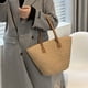 thumbnail image 2 of Bolsos grandes de paja hechos a mano para mujer, bolsos de mano tejidos elegantes de verano para la playa, bolsos de hombro, 2 of 7
