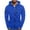 Blue, variant on Ecqkame Jackets for Men Long Sleeve Solid Color Hooded Zip Up Swearshirt Lightweiht Jacket Khaki S on Clearance