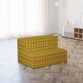 thumbnail image 4 of Oriental Foldable Mattress, Vibrant Floral Rounds Art, 74.8" x 35.4", Yellow Green Orange, by Ambesonne, 4 of 6