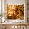 thumbnail image 5 of Cottagecore Tea Table With Pumpkins and Floral Basket, Cozy Vintage Style for Cottagecore Fans, Wall Decor, Housewarming Gift, Tapestry Wall Hanging for Bedroom and Living Room, 5 of 7