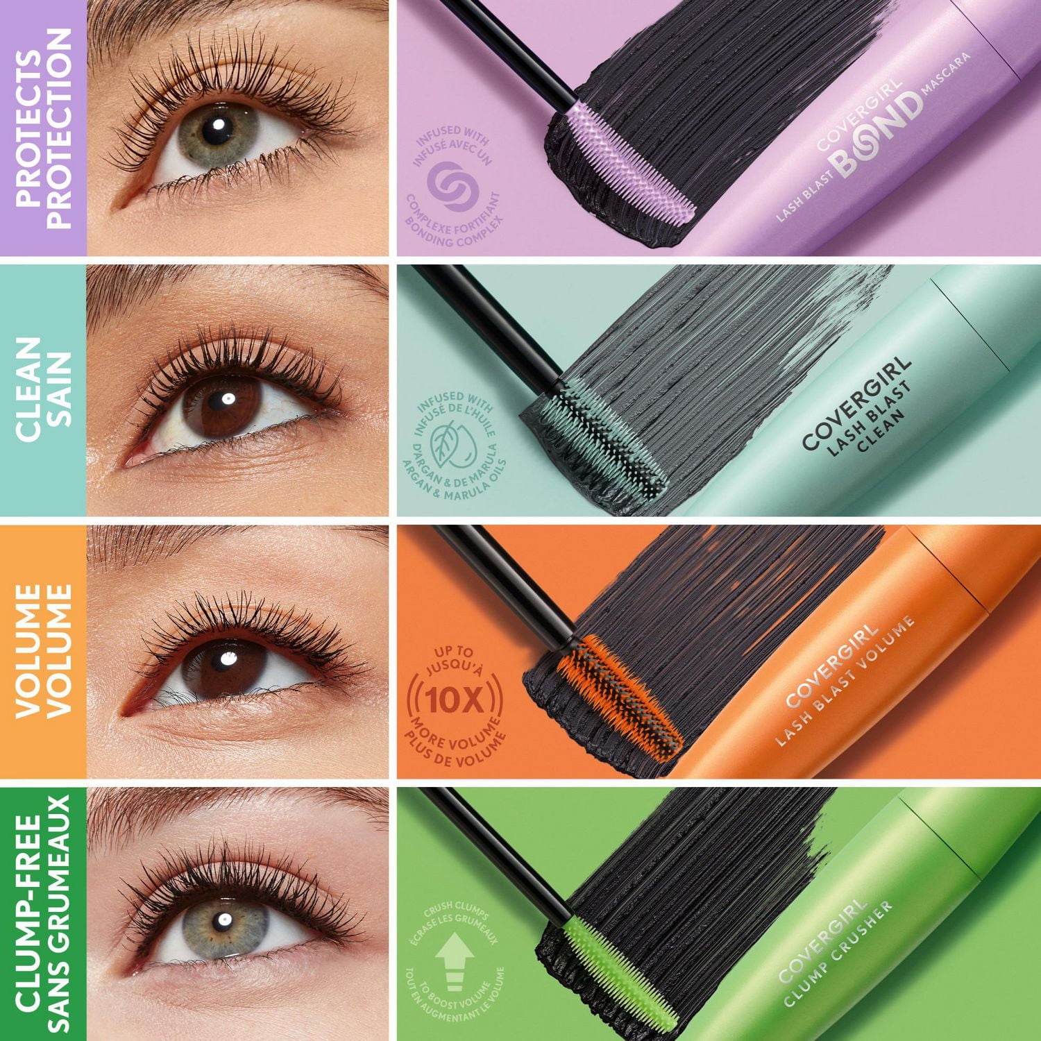 COVERGIRL Mascara Lash Blast Bond Volume, Hydrofuge, Sans bavure, Sans effritement, Sans grumeaux, Formule végétalienne Mascara COVERGIRL Lash Blast
