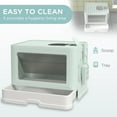 thumbnail image 4 of PawHut Cat Litter Box, Front Enter & Top Exit Cat Litter Tray, Green, 4 of 10