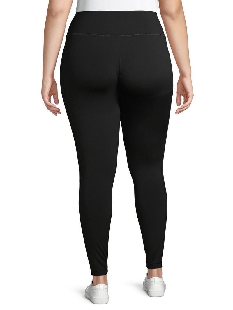 Avia Women's Plus Size High Waisted Moisture Wicking Leggings with