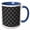 Blue/White, variant on 3drose, Square Pattern Background - Abstract Vector Graphic Design, 11oz Mug