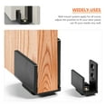 thumbnail image 3 of Set of 2 Black Ground Guide Rail Barn Door Bottom Kit Hardware for Sliding Doors, 3 of 6