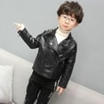 thumbnail image 2 of Boys Leather Jackets Studded Fashion Girls Motorcycle Kids Jacket, 2 of 7