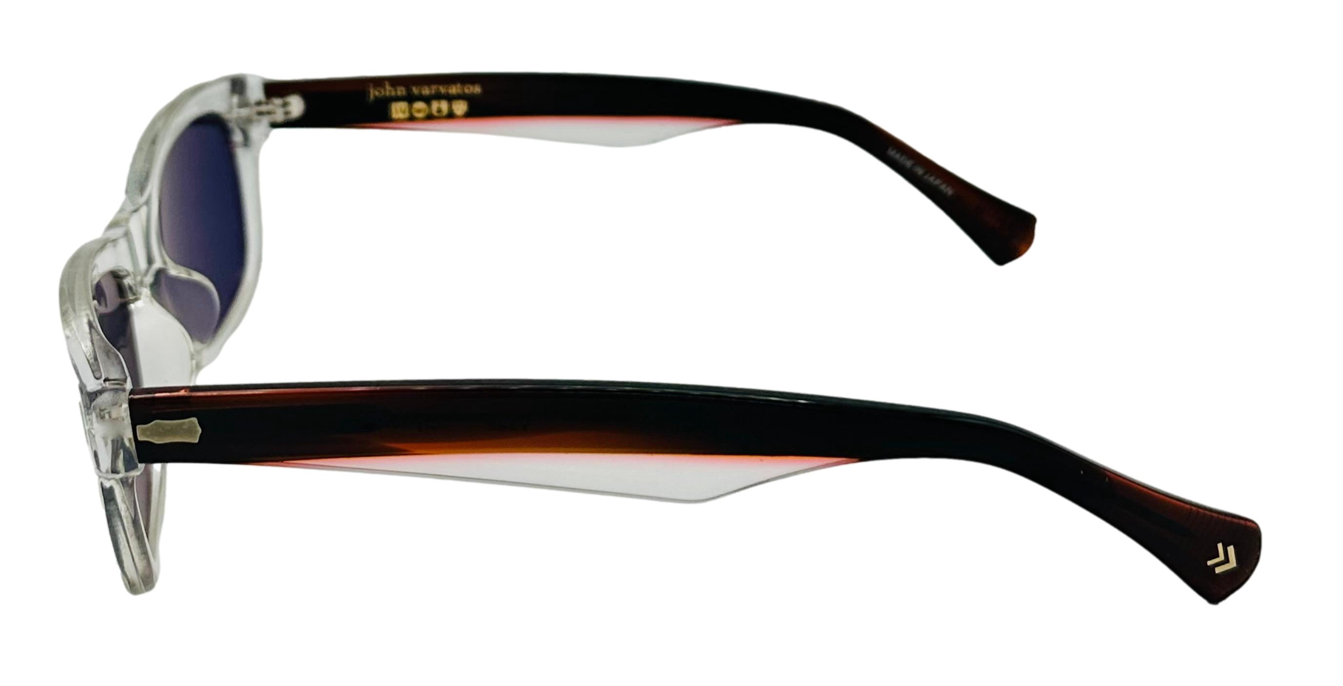John Varvatos Grey Square Men's Sunglasses V538 CRY 52