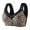 Khaki, variant on Button Front Closure Bras for Women Wireless Seamless Bralettes Push up Everyday Bra for Large Bust Full Coverage Leopard Printed T Shirt Bra Orange S