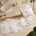 thumbnail image 6 of Shower Curtain 4 Piece Sets Vintage Easter Pink Rabbit Pattern Bath Mat U-Shaped Floor Mat Toilet Lid Oval Rug Spring Easter Farmhouse Bathroom Decor Set for Bathroom Decor 72inch X 72inch, 6 of 8