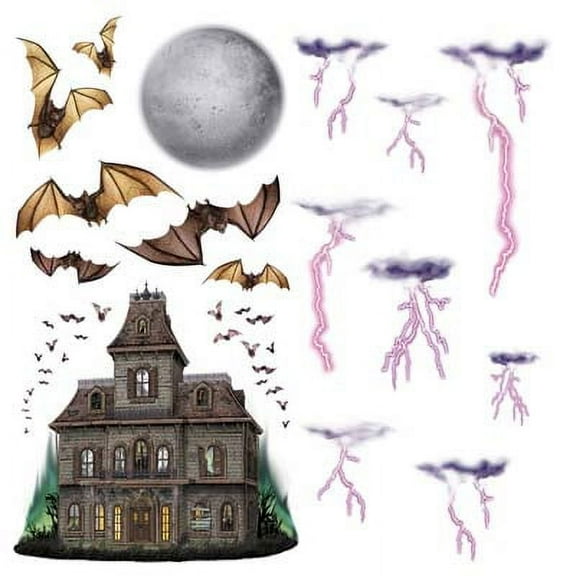 Party Central Club Pack of 192 Brown and Gray Haunted House Halloween Props 40"