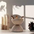 thumbnail image 5 of Beige Travertine Sphere Incense Burner Natural Marble Stone Home Decoration, Religious Round Ornamen, 5 of 5