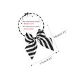 thumbnail image 2 of INSPIRE CHIC Women's Pre-Tied Adjustable Bowknot Striped Uniform Bowtie 4.33" x 5.51" Black White, 2 of 5