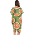thumbnail image 2 of Beach Vacation Clothes Kimono Cardigan Loose Swimsuit Cover Up for Women Slices and Whole Orange M, 2 of 6