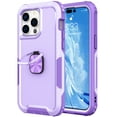 thumbnail image 1 of Heavy Duty Full Body iPhone 14 Pro Case 6.1, Shockproof Kickstand with 360° Ring Holder Support Car Mount Hybrid Bumper Silicone Hard Back Cover for iPhone 14 Pro 5G 2022, 1 of 6
