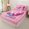 thumbnail image 2 of Castle Fairy Ice Cream Pink Baseball Zipper Full Size Comforter Sets with Fitted Sheet and 2 Pillowcases, Sport Rugby Zipper Bedding Set, Pink Blue,4pcs,Pink Reversible, 2 of 6