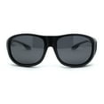 thumbnail image 2 of Anti-glare Polarized 60mm Fit Over Large Plastic Round Sunglasses Matte Black, 2 of 4