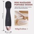 thumbnail image 3 of HEMDRE Rechargeable Handheld Vibrating Personal Massager, 10 Vibrator Modes, IP44 Waterproof Silicone Material, Muscle Relaxation for Back, Shoulder, Legs, Black, 3 of 7