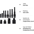 thumbnail image 5 of Juego de 8 adaptadores de extensión de llave de vaso WEIHJMXG adaptadores reductores negro, 5 of 5