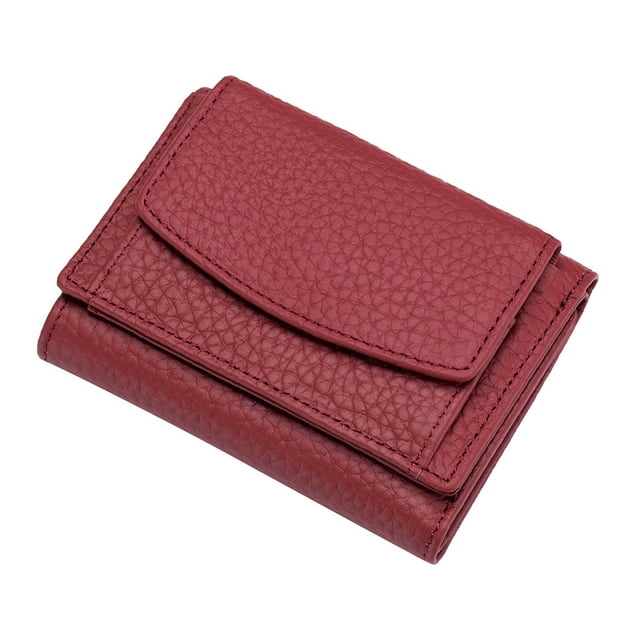 EGNMCR Closet Organizers and Storage, Storage Trunks & Bag Wallet Mini Small Wallet Women's Ultra-thin Top Layer Cowhide mini wallet