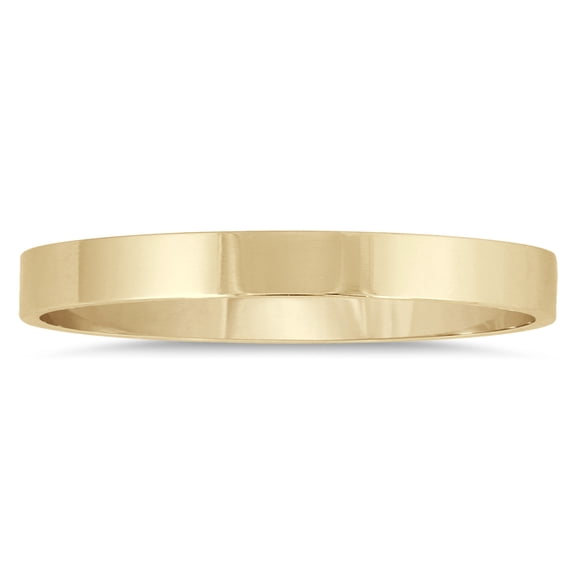 SZUL Women's 2mm Flat Comfort Fit Wedding Band in 10k Yellow Gold