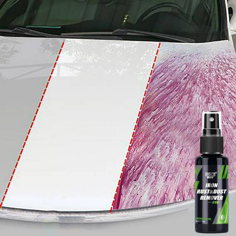 WRSFXV Car Rust Removal Spray, Metal Paint Cleaner Spray Remover Cleaning,  Iron Powder Remover for Car, Rust Remover for Car, Multifunctional Car