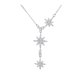 thumbnail image 1 of 3 Stars Y Necklace Women Girls 925 Sterling Silver Star Choker Necklace Octagram Pendant Clavicle Chain, 1 of 1