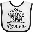 thumbnail image 3 of Inktastic Mamaw and Papaw Love Me Girls Baby Bib, 3 of 4