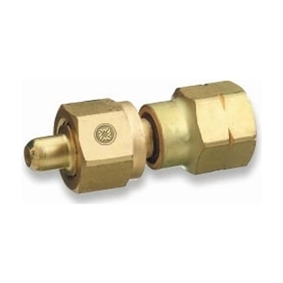 Brass Cylinder Adaptors, From CGA-350 Hydrogen To CGA-580 Nitrogen