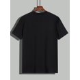 thumbnail image 3 of Men'S "FACE THE FUTURE" Graphic Tee - Casual Crew Neck, Short Sleeve, Slight Stretch, Summer T-Shirt in Black with White Stripes Design, Casual Sporty Tee, Summer Gifts, 3 of 7