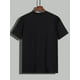 thumbnail image 3 of Men'S "FACE THE FUTURE" Graphic Tee - Casual Crew Neck, Short Sleeve, Slight Stretch, Summer T-Shirt in Black with White Stripes Design, Casual Sporty Tee, Summer Gifts, 3 of 7