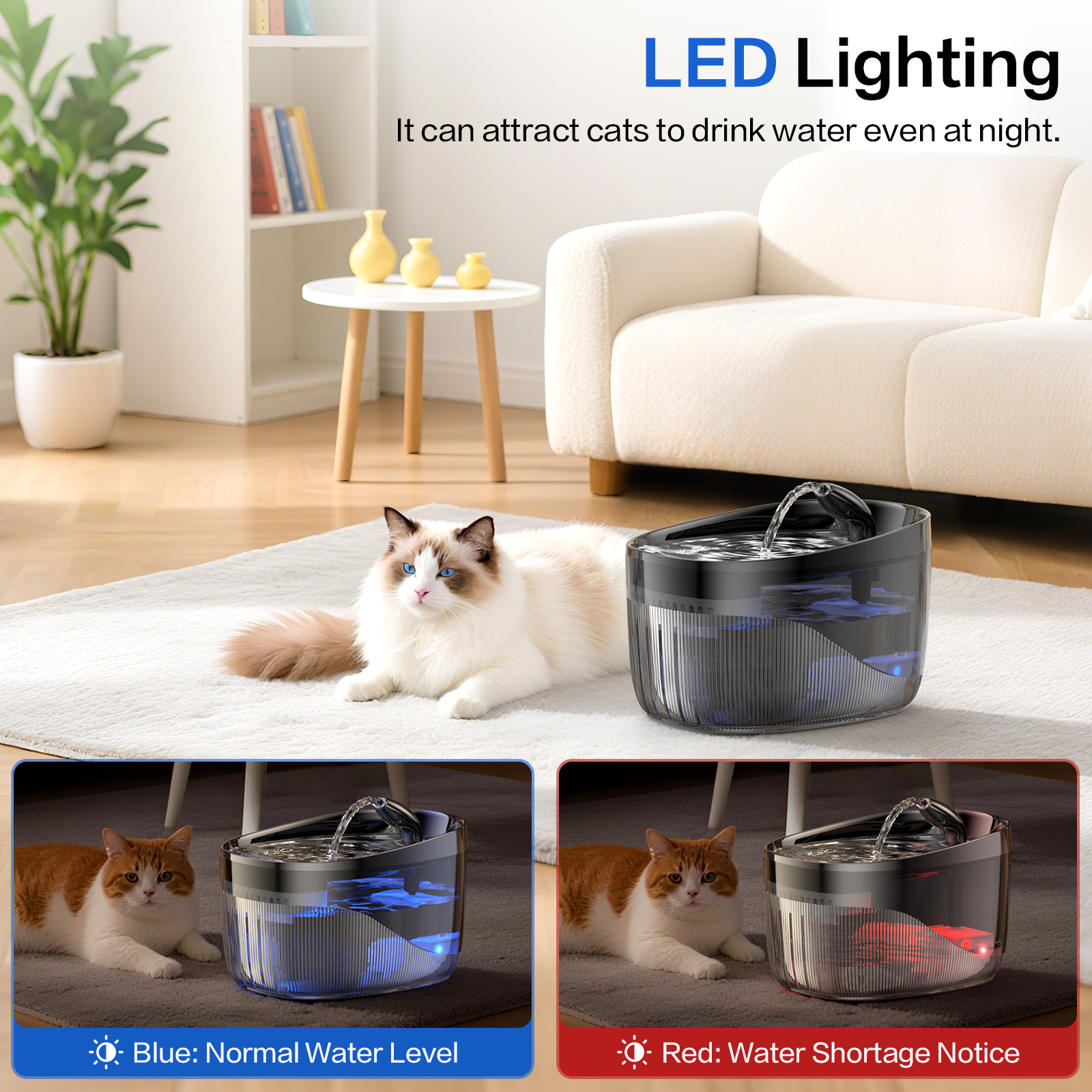 Muzpu 2.2L Ultra-Quiet Cat Water Fountain photo 5