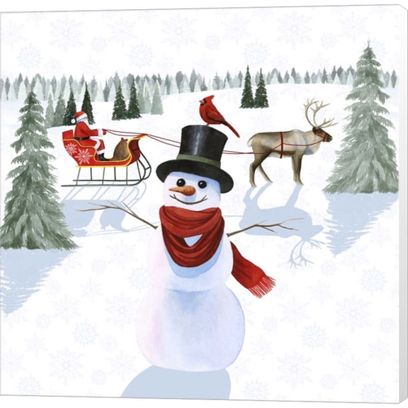 Great Art Now Santa's Snowmen II by Grace Popp, Canvas Wall Art, 24W x 24H