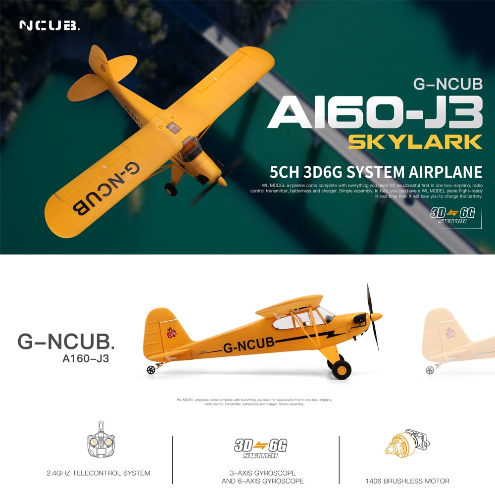 Wltoys XK A160 RC Airplane 650mm Wingspan 2.4G Radio Remote Control Aircraft 3D/6G Brushless Motor Plane Toys Gift With 2 Batteries