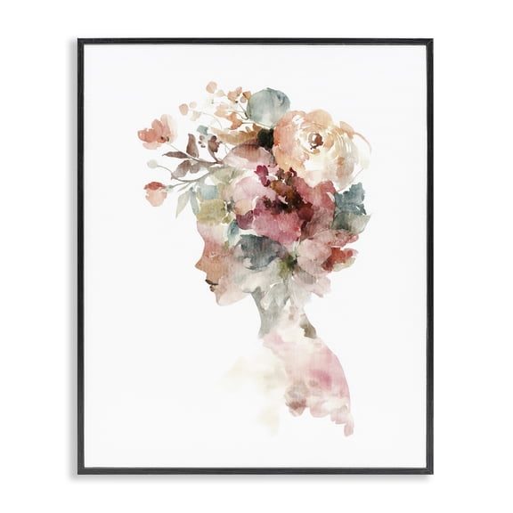 Stupell Industries Modern Crowned in Nature Silhouette Black Framed Giclee Art, 11 x 14, by Svetlana Aleynikova