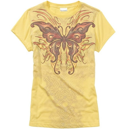 No Boundaries - Juniors Tribal Butterfly Tee