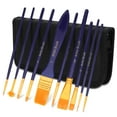 thumbnail image 5 of Toyvian Drawing Oil Paint Brush Set Blue Wood 10Pcs Back to School, 5 of 8