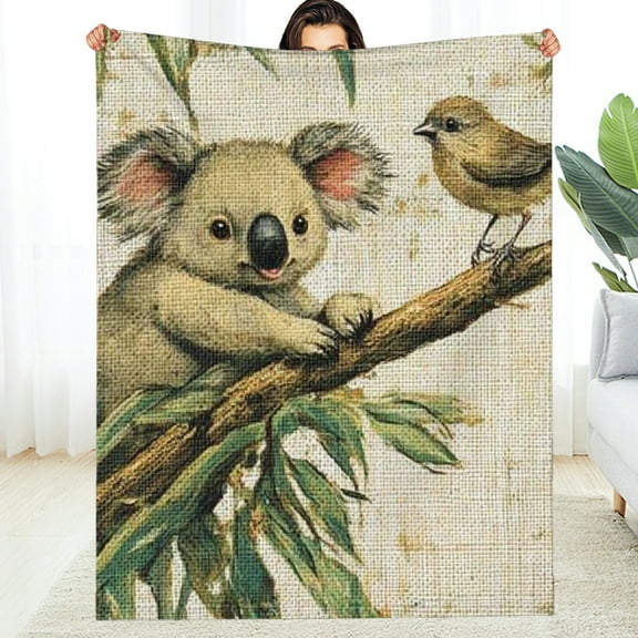 FCXZI Koala Bear Lightweight Flannel Blanket - Multi-Purpose All Season 30*40in