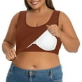 thumbnail image 1 of Yubnlvae Plus Size Cami with Built in Bra Womens Tank Tops Basic Camisole Vest Tank Tops with Built-In Shelf Bra Stretch Undershirtsclearance! Solid, Round Neck, Brown, Xxl, 1 of 9