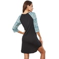 thumbnail image 3 of FEREMO Nightgowns for Women Button Sleepshirt Half Sleeves Night Dress V Neck Printed Sleepwear, 3 of 5