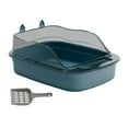 thumbnail image 1 of Bunblic Large Cat Litter Box Kitten Litter Box Cat Sand Basin Cartoon Shape Large Bed Pan Cat Sandbox Durable High Sides Cat Litter Box blue, 1 of 8