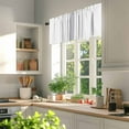 thumbnail image 3 of Modern Gray Striped Valances for Windows, 60 x 18in, Simple White Background Rod Pocket Kitchen Valance Curtain Light Filtering Window Treatments for Living Room Bedroom, 1 Panel, 3 of 7